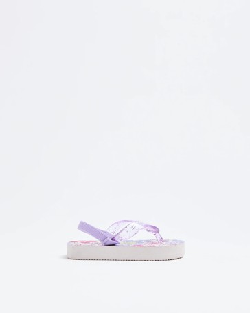 Baby Girls First Walker Floral Thongs