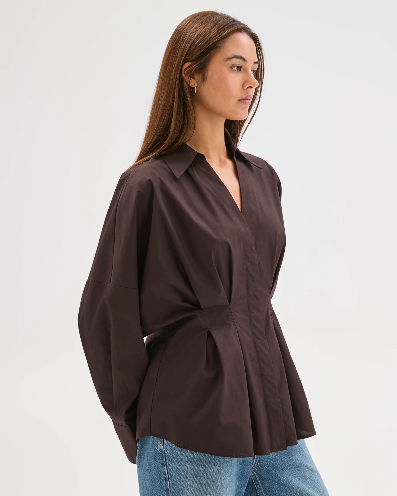 Lily Loves Australian Cotton Poplin Cinched Waist Shirt  6 of 6
