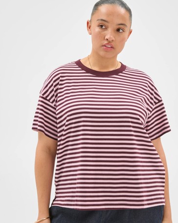 Plus Size Australian Cotton Short Sleeve Boxy Fit T-Shirt