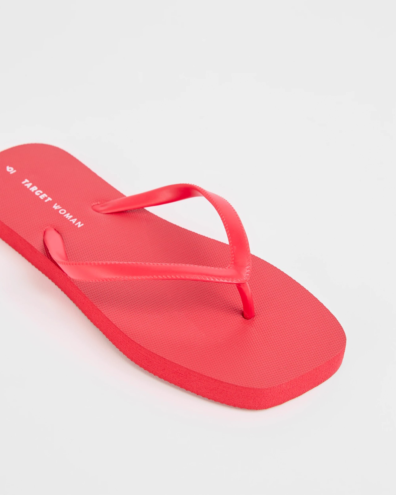 Square Toe Everyday Thongs - Red 3 of 3