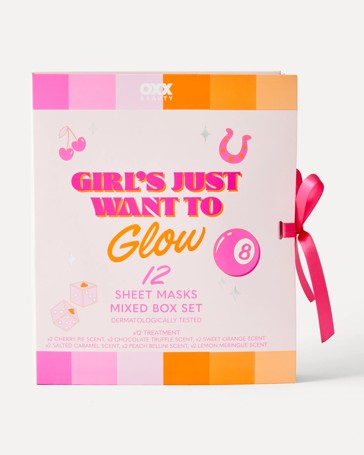 OXX Beauty 12 Piece Girls Just Want to Glow Sheet Masks Mixed Box Set