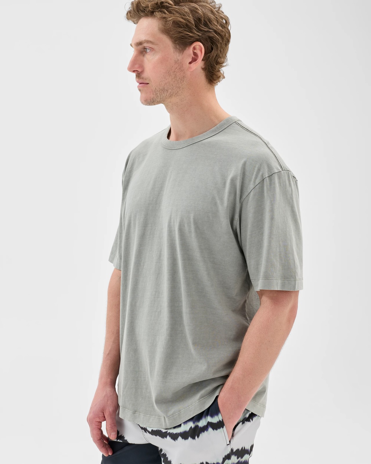 Australian Cotton T-Shirt  - Forest Fog 4 of 6
