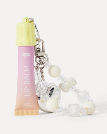 OXX Beauty 2 in 1 Lip Balm and Keychain Duo - Berry Scented