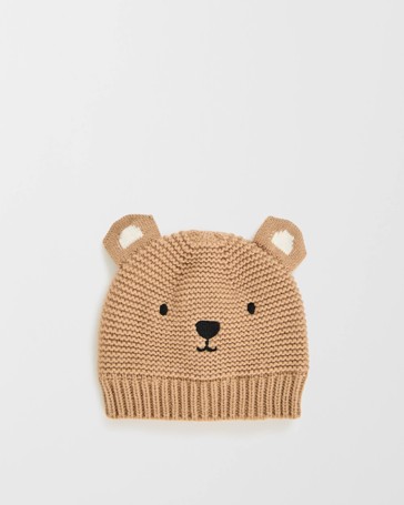 Baby Embroidered Bear Beanie