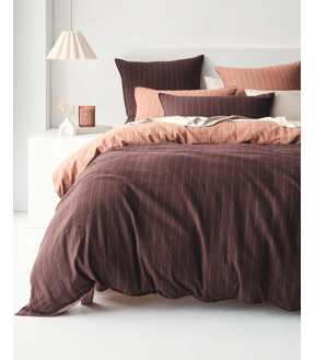 Adelle Stripe Linen/Cotton Quilt Cover Set