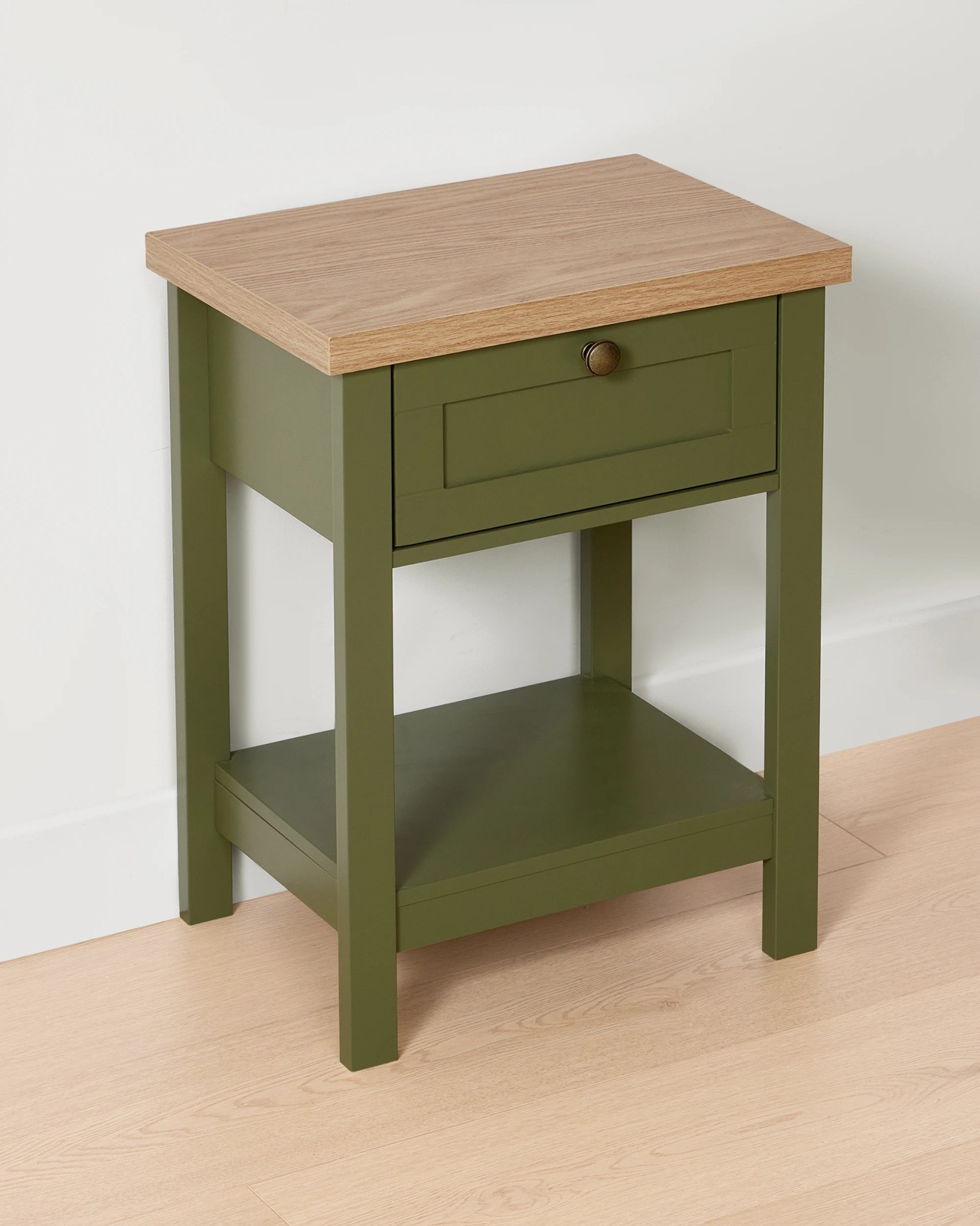 Anko Oliver Bedside Table - Olive Green 3 of 6