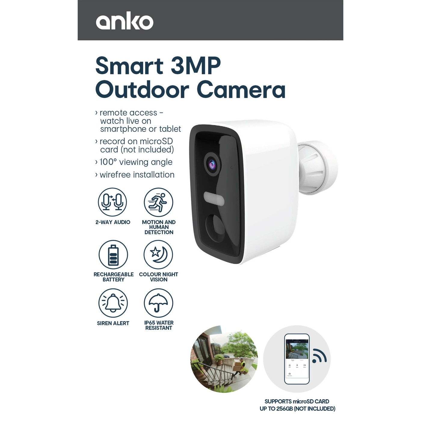 Anko Wi-Fi 3MP Outdoor Camera 2 of 5
