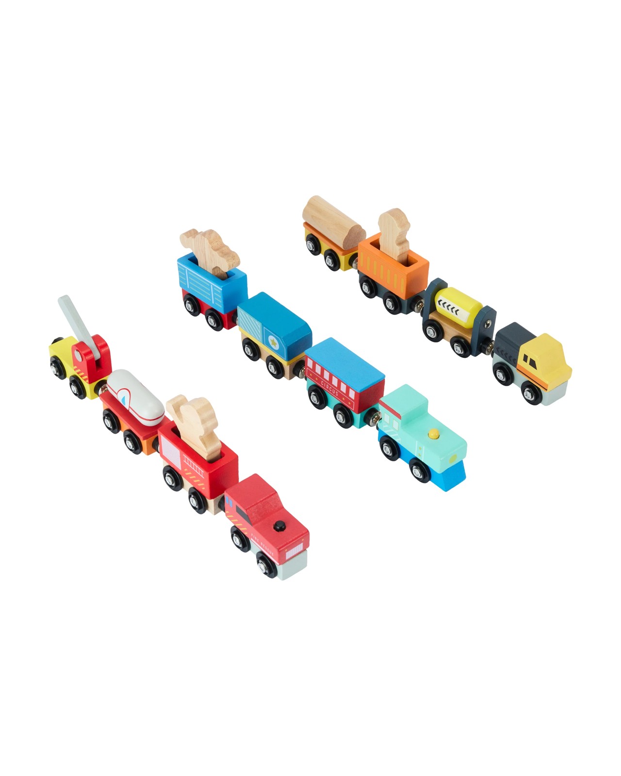 Wooden Train and Carriage Set, Assorted - Anko 5 of 5