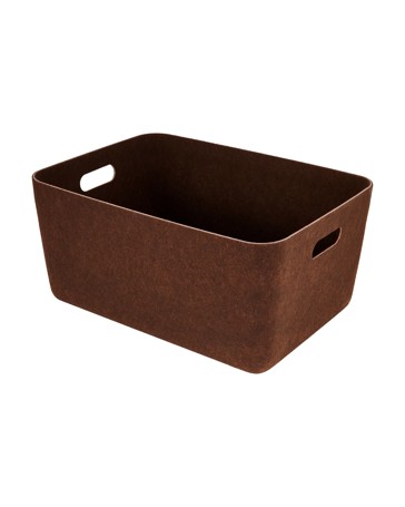 Anko Moulded Felt Basket - Chocolate