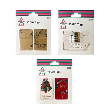 Wishing Tree 10 Pack Christmas Gift Tags - Assorted