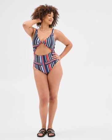 Resort Reversible Twist Front One Piece Bathers