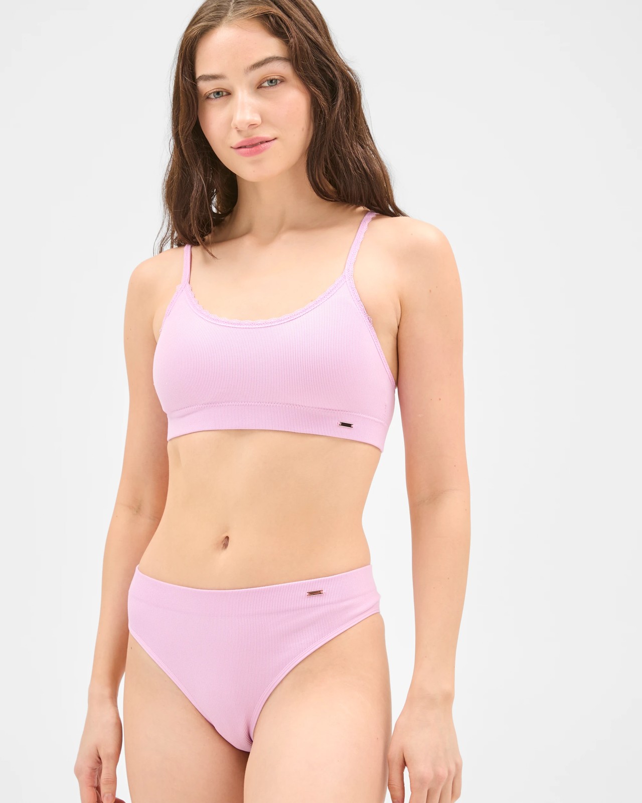 Lily Loves 2 Pack Rib Seamfree High Waist G-String Briefs - Orc/Pk 4 of 6