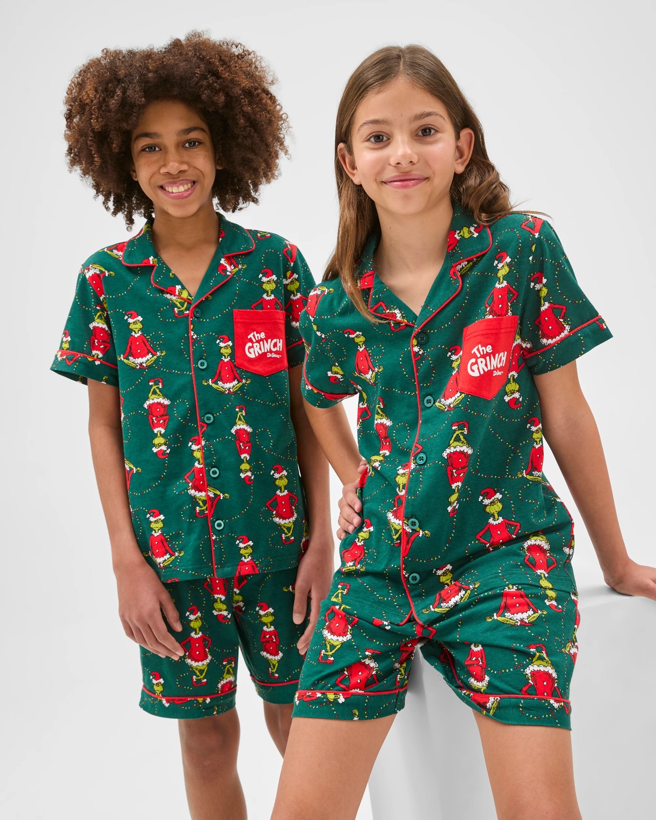 Family Matching Christmas Australian Cotton Older Kids Pyjama Set - Grinch 2 of 6