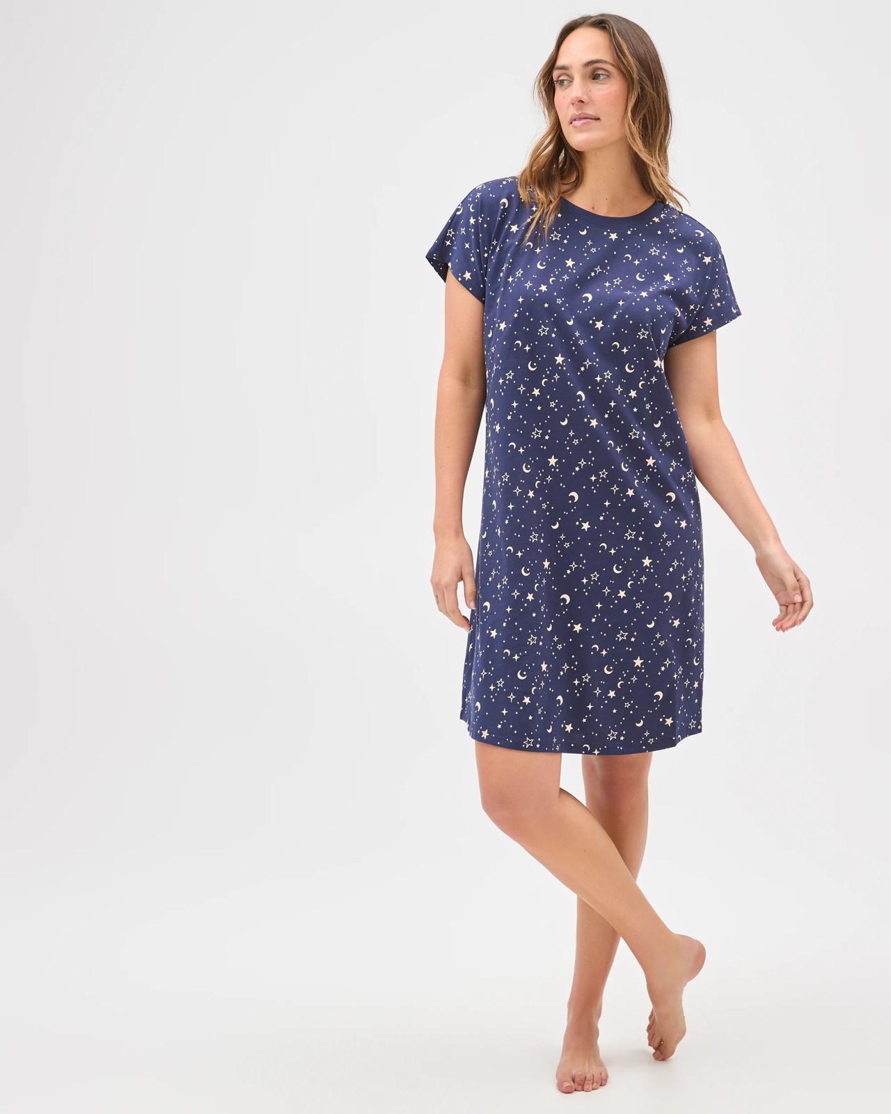 Cotton T-Shirt Nightie - Stargazer 2 of 5