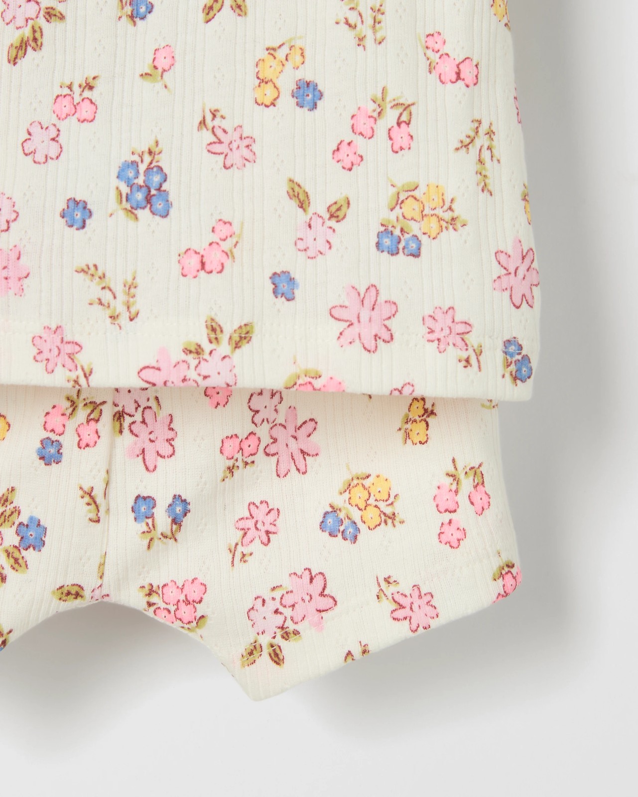 Baby Organic Cotton Pointelle Pyjama Set - Multi Floral 5 of 5