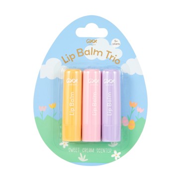 Lip Balm Trio, Sweet Cream Scented - OXX Junior