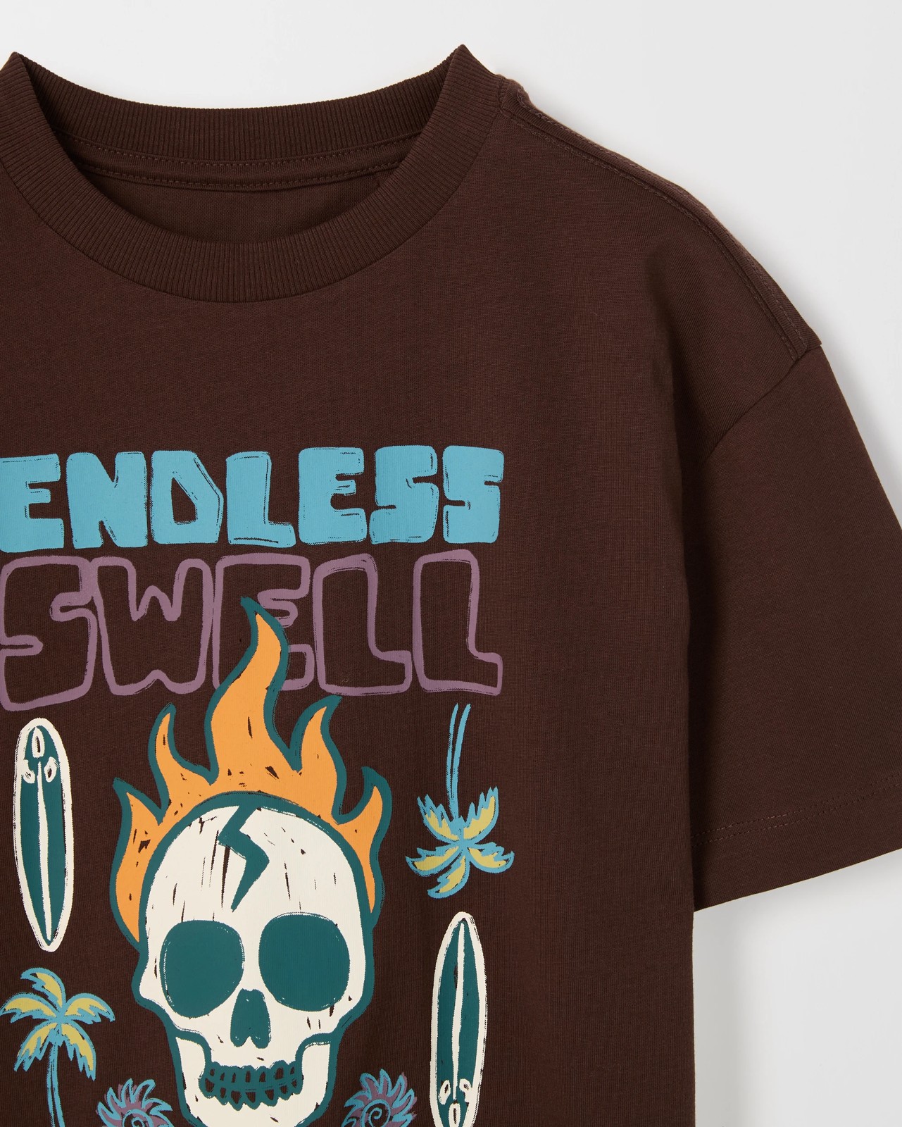 Australian Cotton Print T-Shirt - Fudge 6 of 6