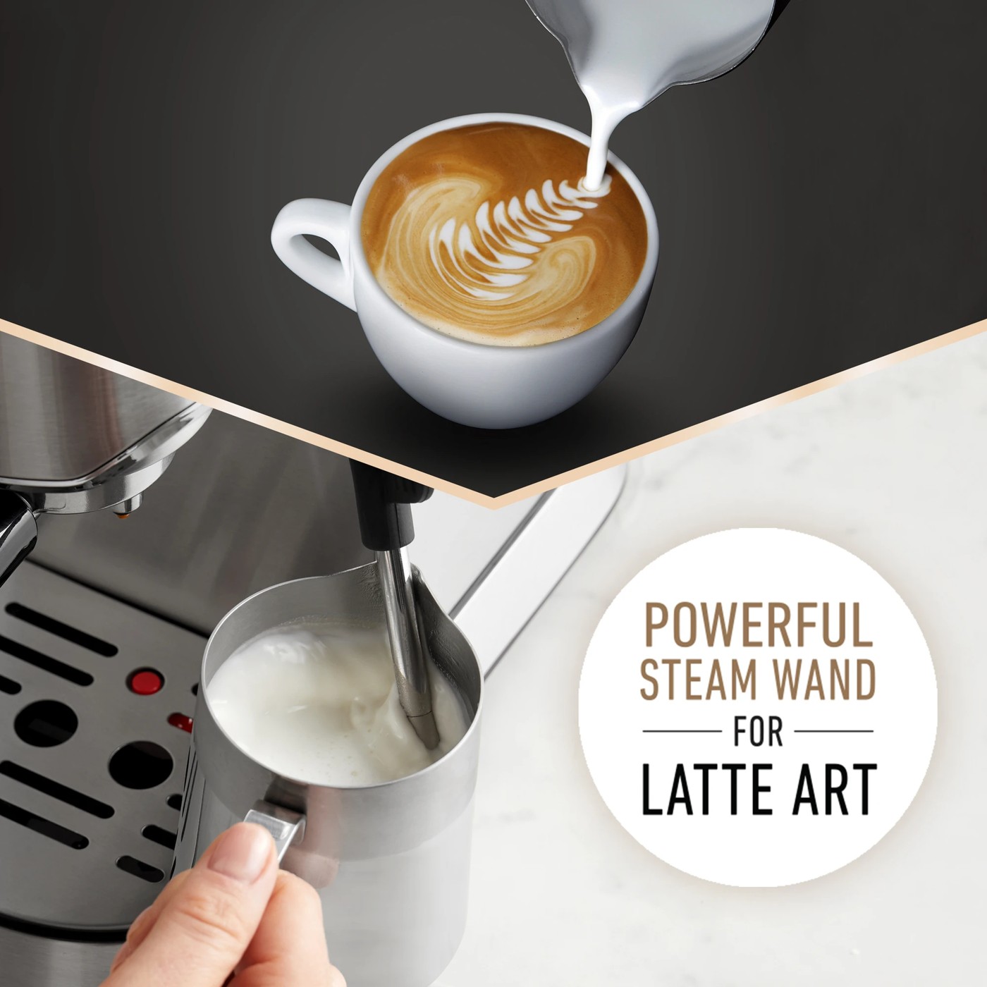 Sunbeam Compact Barista Manual Espresso Machine Silver EMM2900SS