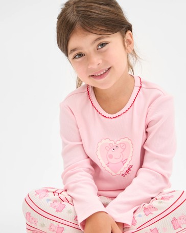 Peppa Pig Australian Cotton Younger Girls Rib Pyjama Set