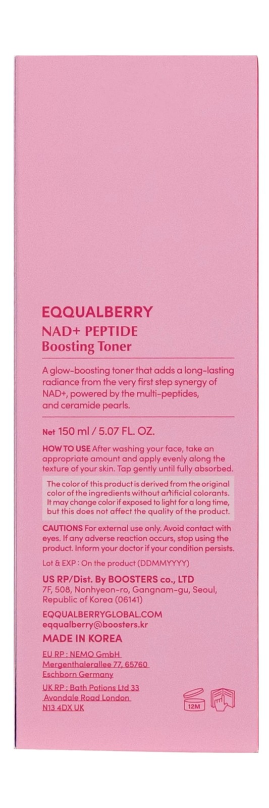 EQQUALBERRY Nad Peptid Toner 150ml 3 of 4