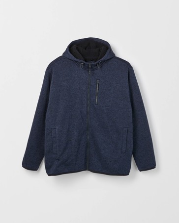 Plus Size Teddy Zip Through Fleece Hoodie