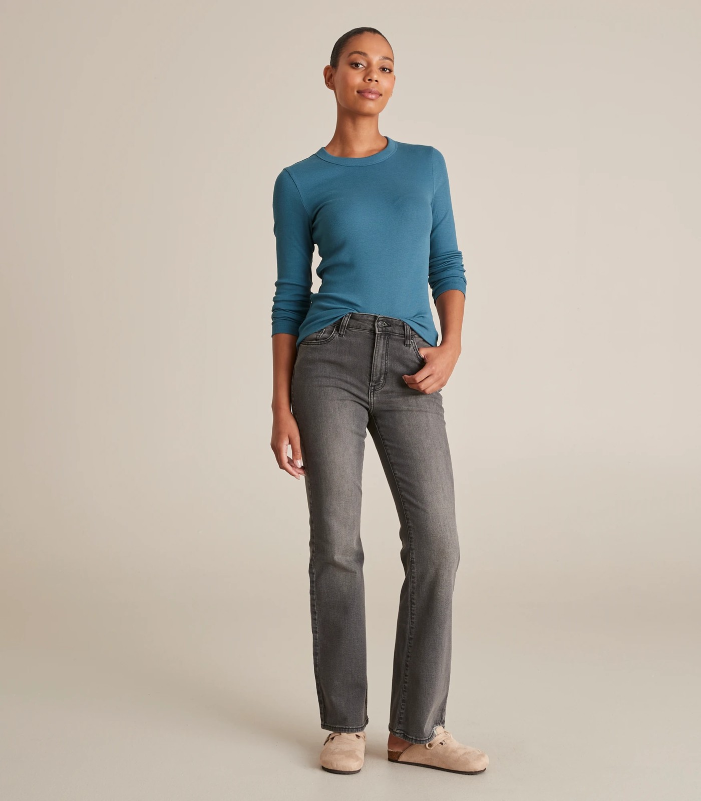 Organic Cotton Rib Layering T-Shirt 4 of 6