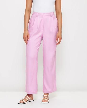 Wide Leg Pleated Pants - Lily Loves