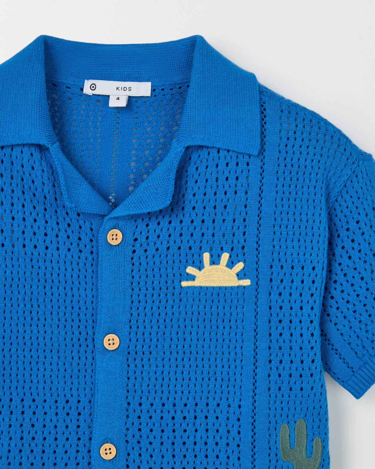 Australian Cotton Short Sleeve Knit Embroidered Shirt  2 of 2