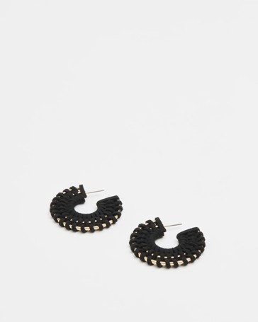 Faux Suede Hoop Earrings