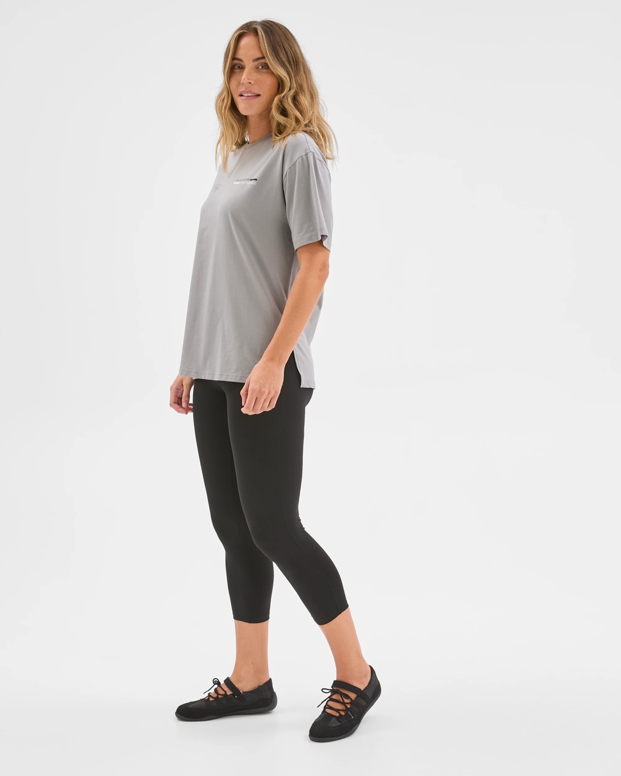 Active Australian Cotton Blend Oversized Graphic T-Shirt - Mineral Grey 4 of 6