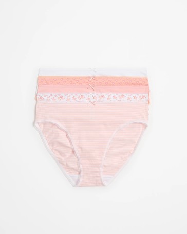 5 Pack Cotton/Elastane High Cut Briefs