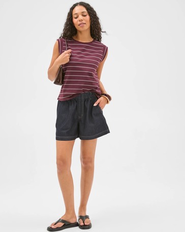 Australian Cotton Extended Shoulder Muscle Tank Top