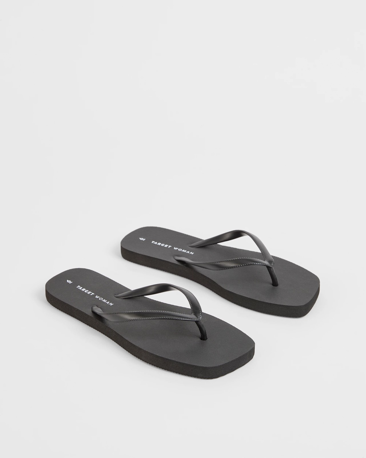 Square Toe Everyday Thongs - Black 2 of 3