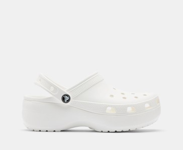 Crocs Womens Classic Platform Clog Sandals - White