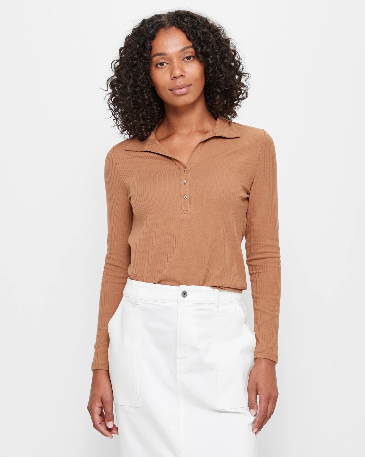 Tan polo outlet shirt womens