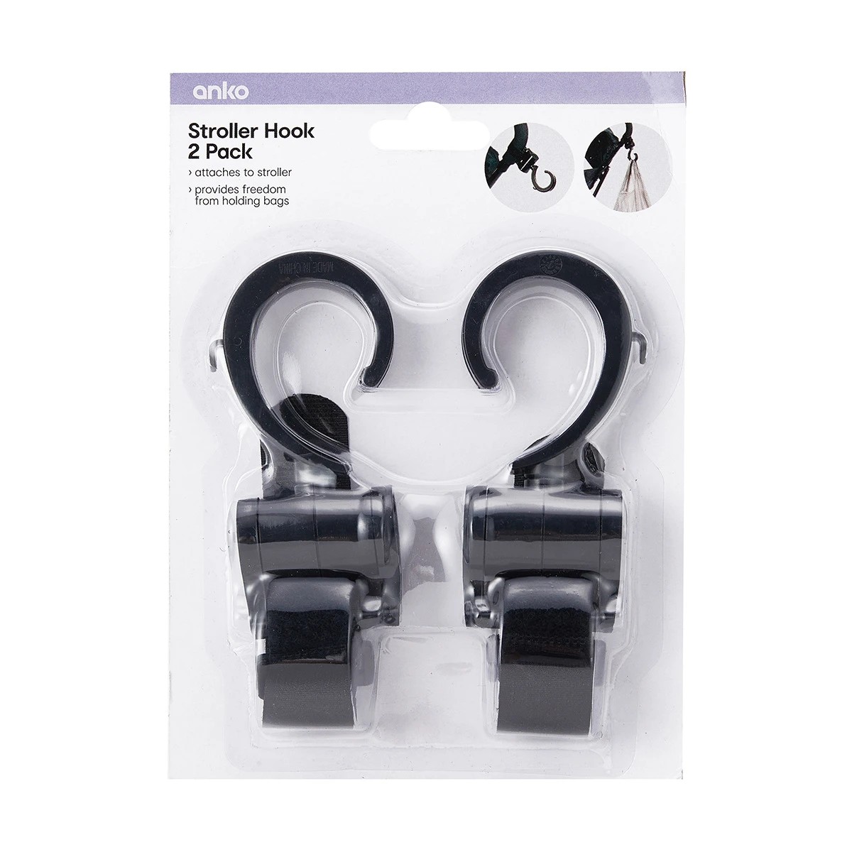 Stroller Hook, 2 Pack - Anko