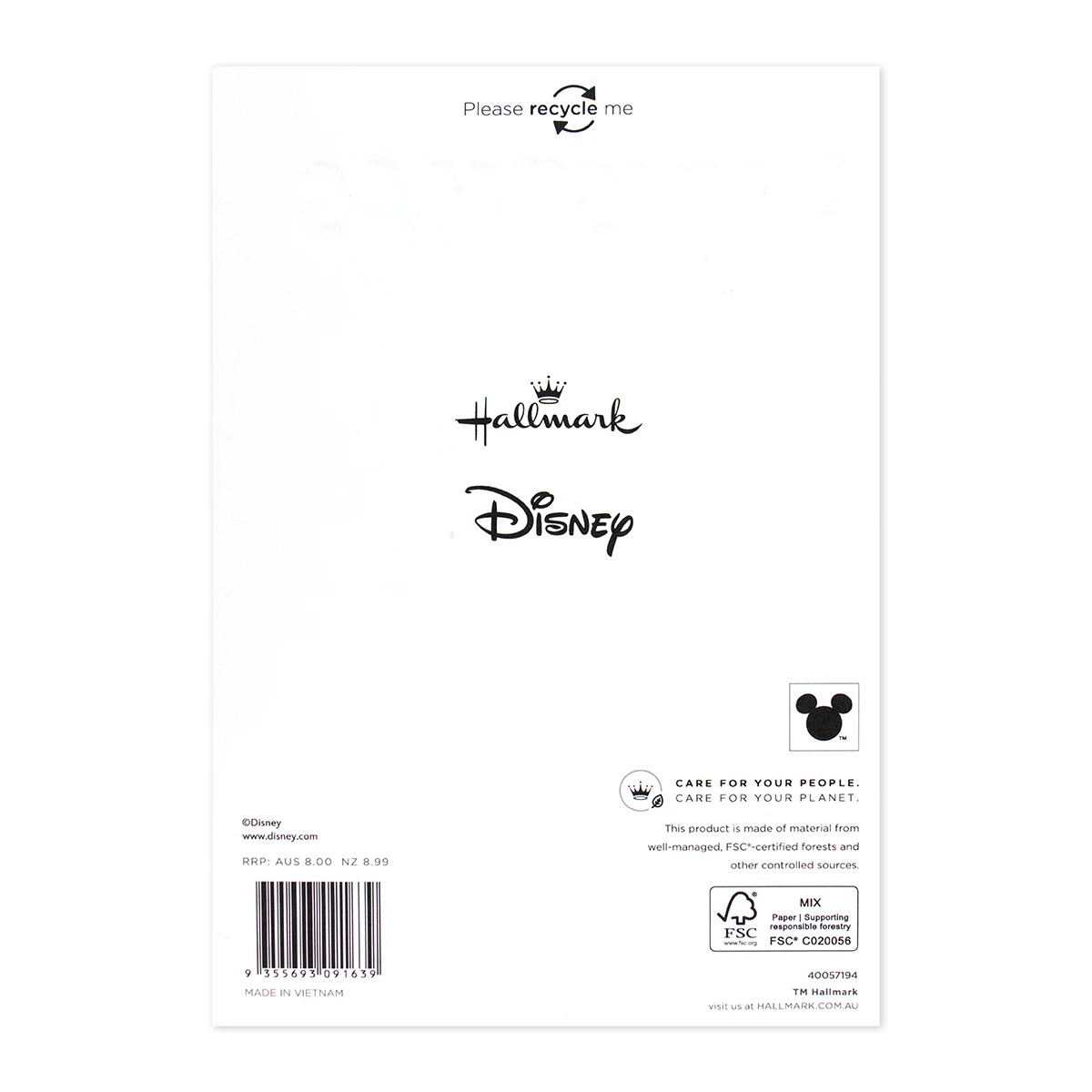 Hallmark Christmas Card - Mickey Mouse 4 of 4