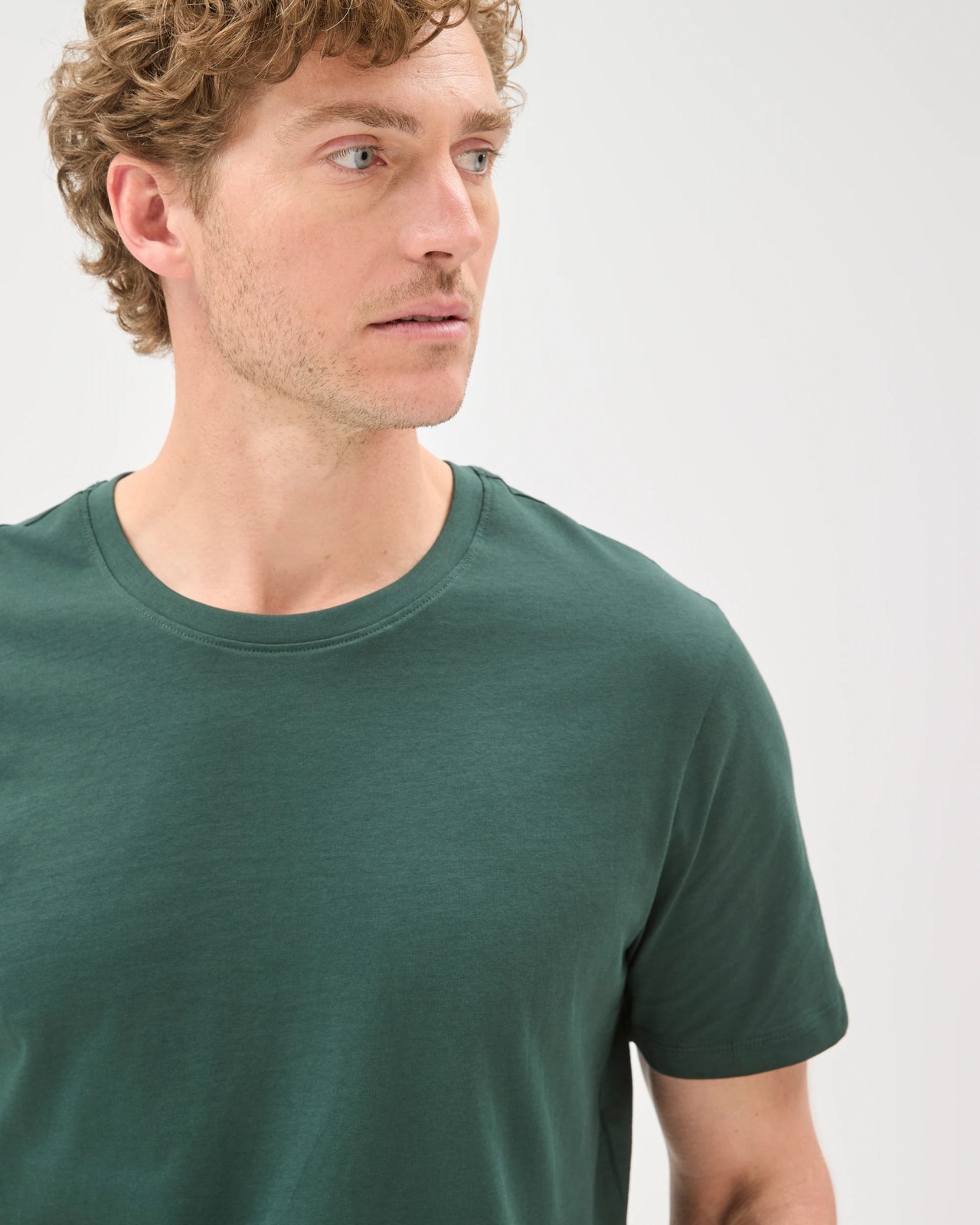 Australian Cotton Crew Neck T-Shirt - Hunter Green 5 of 6