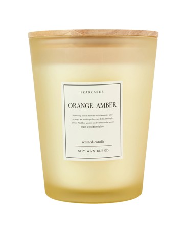 Anko XL Frosted Orange Amber Candle