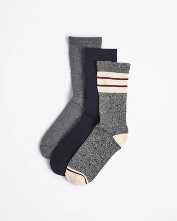 Australian Cotton Blend 3 Pack Comfort Crew Socks - Maxx