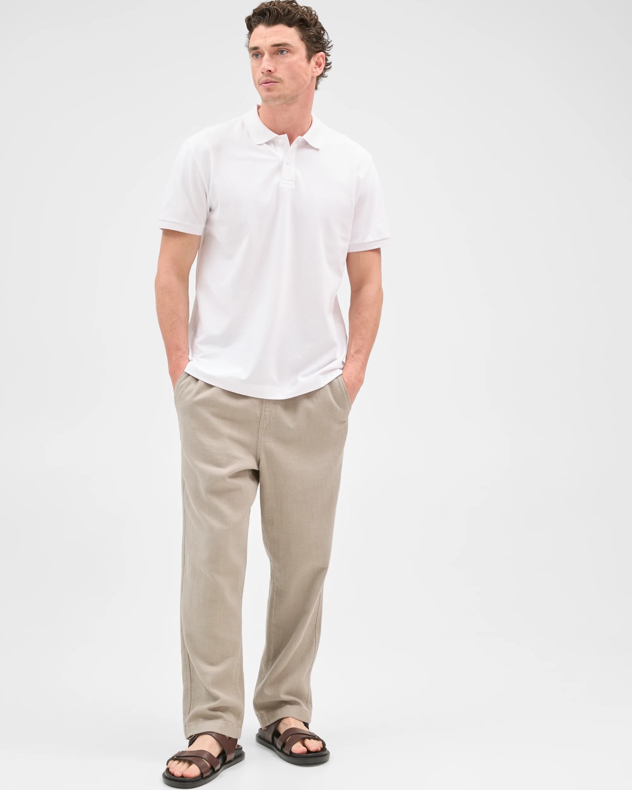 Australian Cotton Rich Pique Polo Top - White 2 of 5