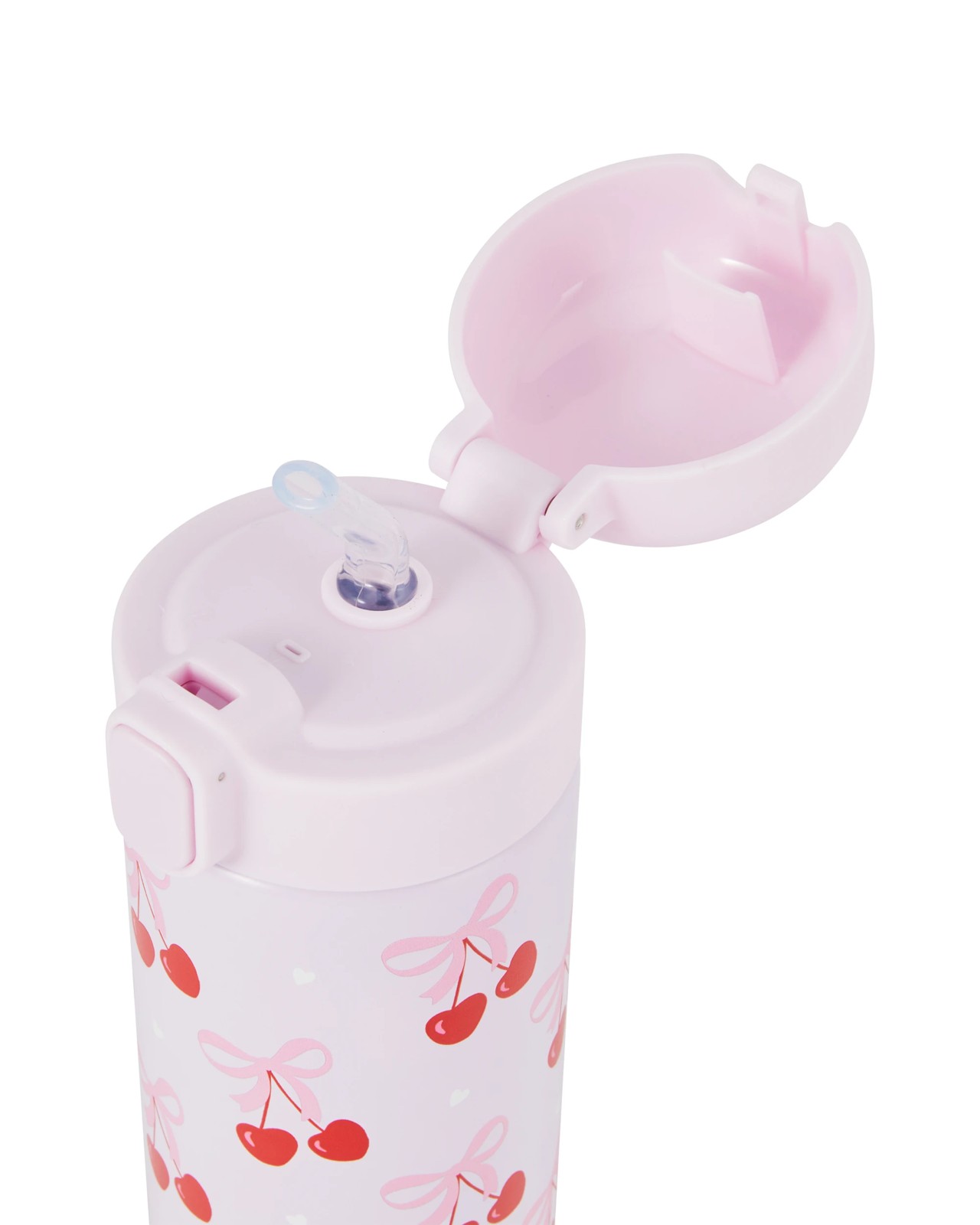 Anko 400ml Double Wall Insulated Cylinder Bottle -  Cherry 2 of 6