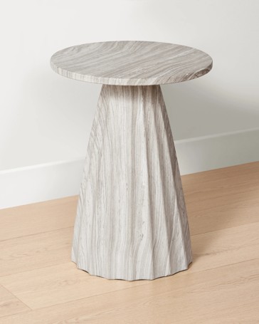 Anko Ribbed Stone Look Side Table
