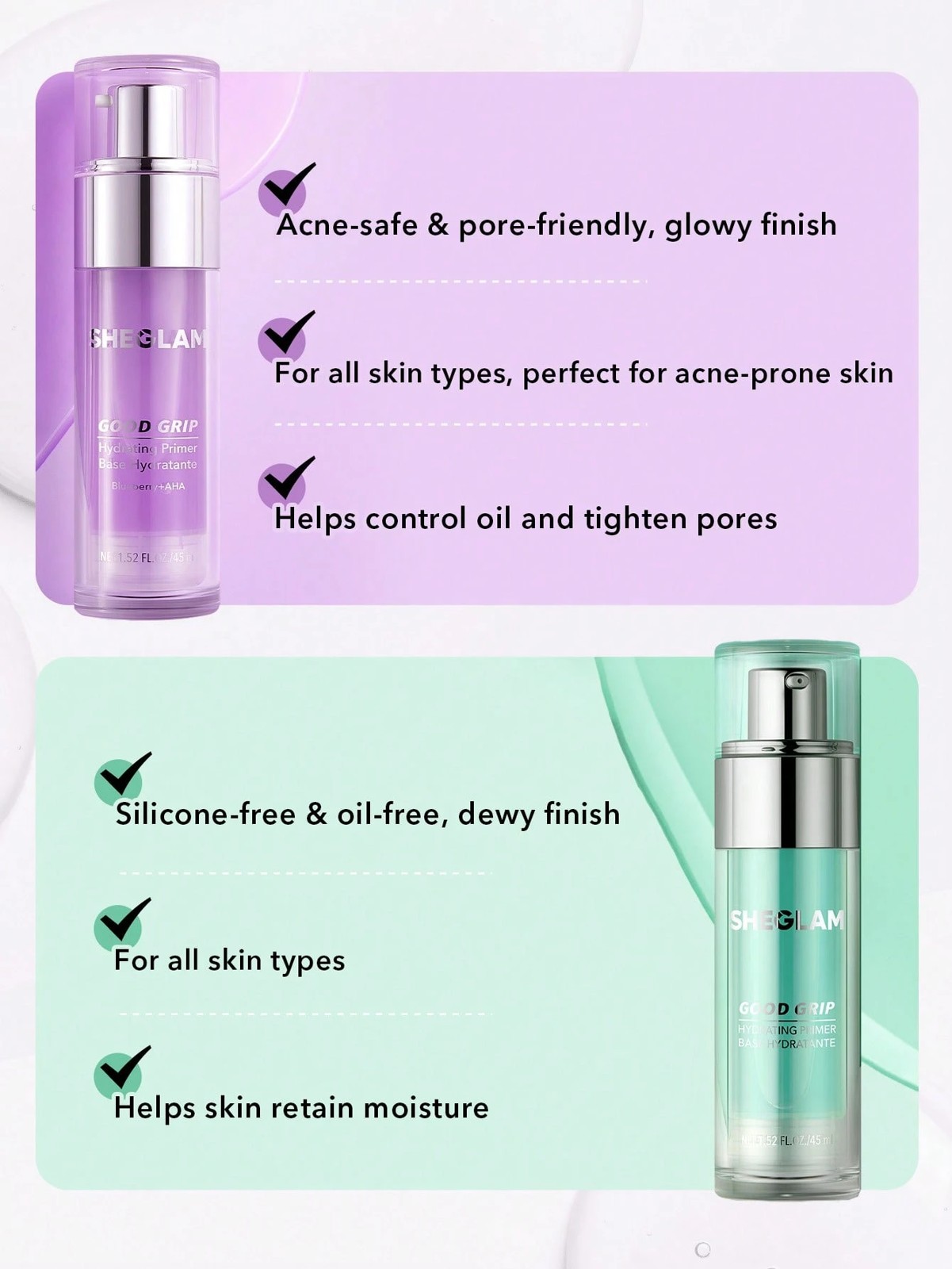 SHEGLAM Good Grip Hydrating Primer - Blueberry + AHA 6 of 6