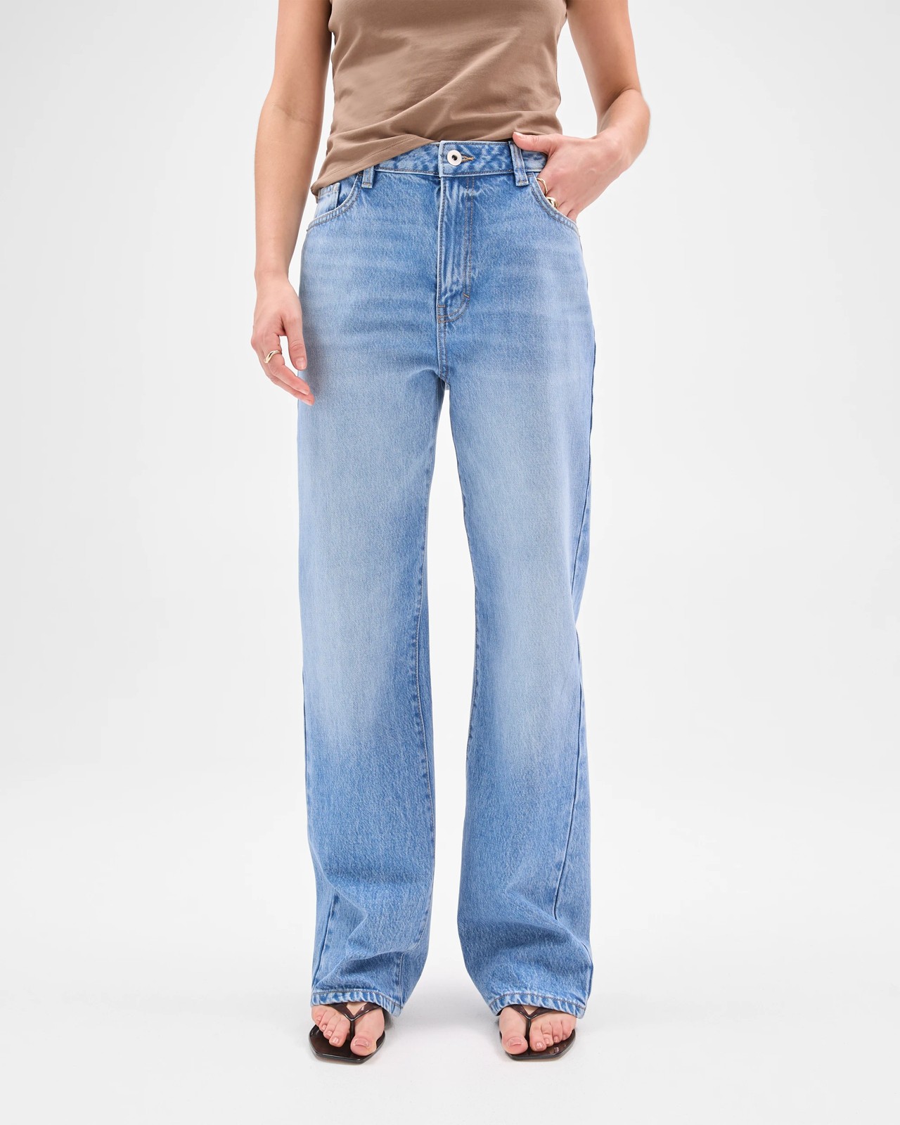 Lily Loves Australian Cotton Blend Straight Leg Denim Jeans 3 of 6