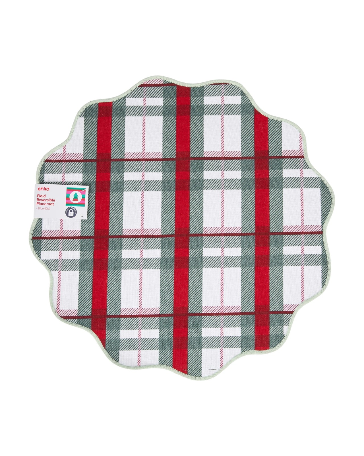 Anko Plaid Reversible Placemat 3 of 3