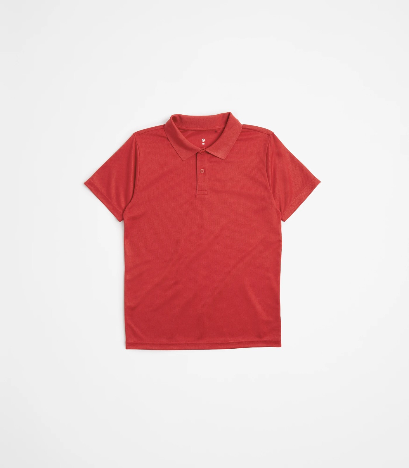 School Sports Mesh Polo T-shirt - Red