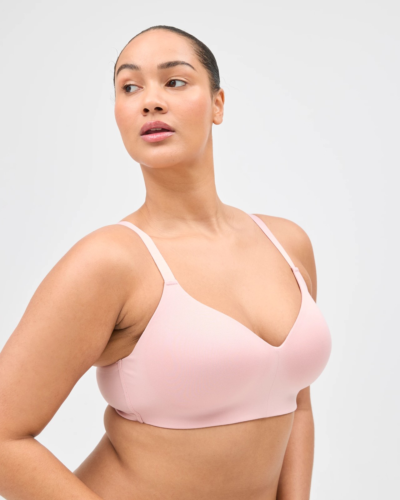 Plus Size Fuller Cup Wirefree T-Shirt Bra  - Soft Rose 2 of 3