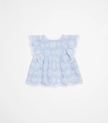 Baby Broderie Frill Blouse