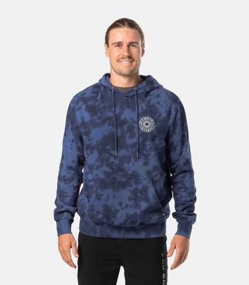 Piping Hot Long Sleeve Graphic Hoodie - Blue